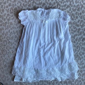 Vintage Heirloom White Baby Gown and Slip